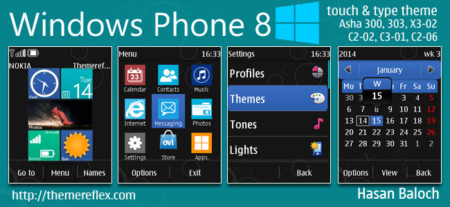 Theme Windows Phone 8 phong cách Nokia Asha